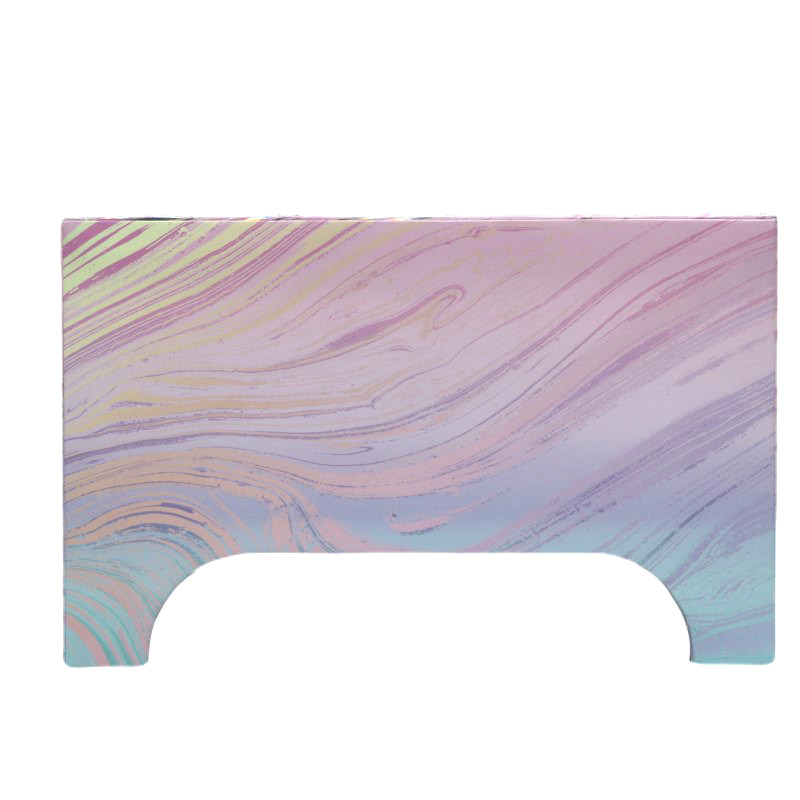 Iridescent Gradient Makeup & Jewelry Box with Mirror