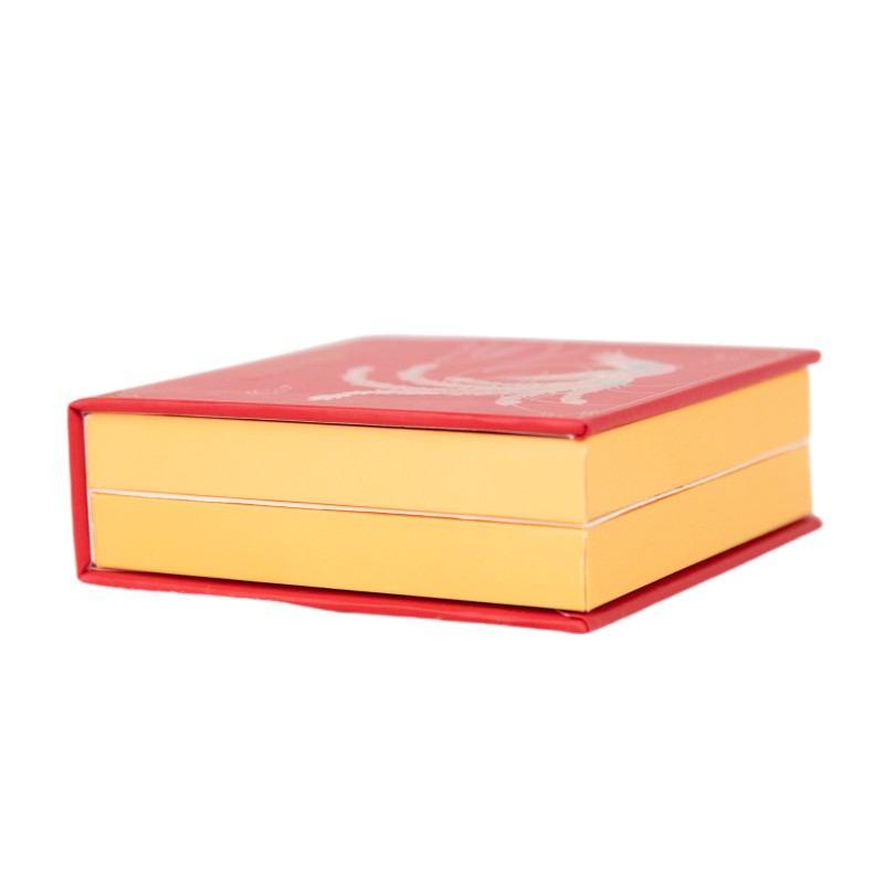 Red and Gold Phoenix Embroidery Folding Gift Box, Chinese Style Jewelry Storage Box, Wedding & Holiday Gift Packaging Box