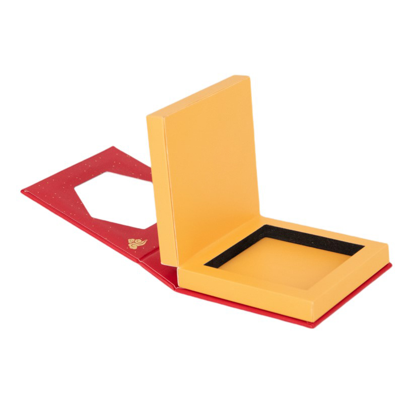 Red and Gold Phoenix Embroidery Folding Gift Box, Chinese Style Jewelry Storage Box, Wedding & Holiday Gift Packaging Box