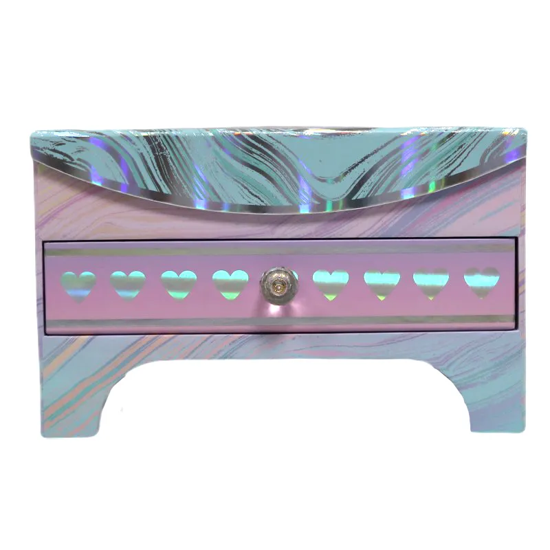 Gradient Dream Drawer Jewelry Organizer - Mirror Desktop Accessory Storage Box