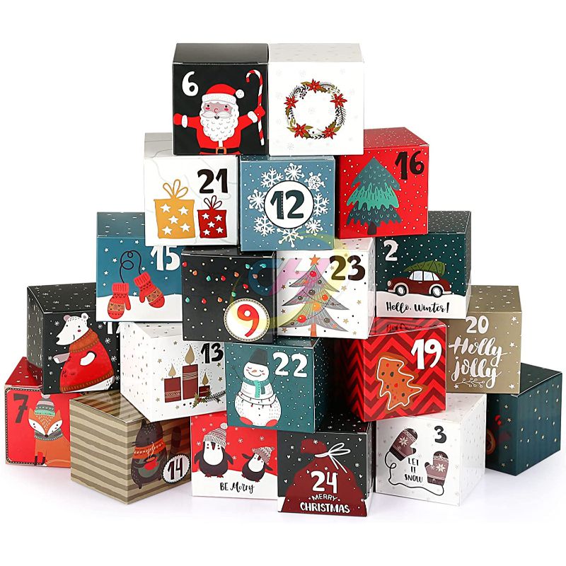 24-Piece Christmas Gift Blind Box Set – Mystery Surprise Boxes for Holiday Countdown & Parties