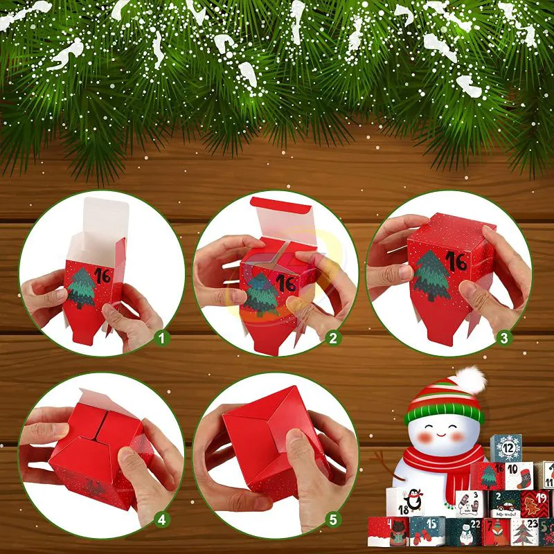 24-Piece Christmas Gift Blind Box Set – Mystery Surprise Boxes for Holiday Countdown & Parties