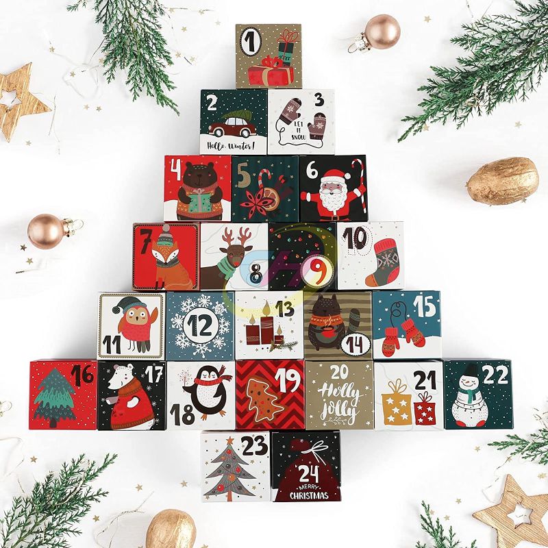 24-Piece Christmas Gift Blind Box Set – Mystery Surprise Boxes for Holiday Countdown & Parties