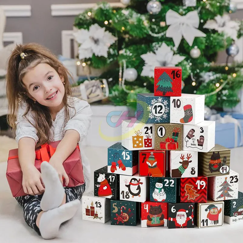 24-Piece Christmas Gift Blind Box Set – Mystery Surprise Boxes for Holiday Countdown & Parties