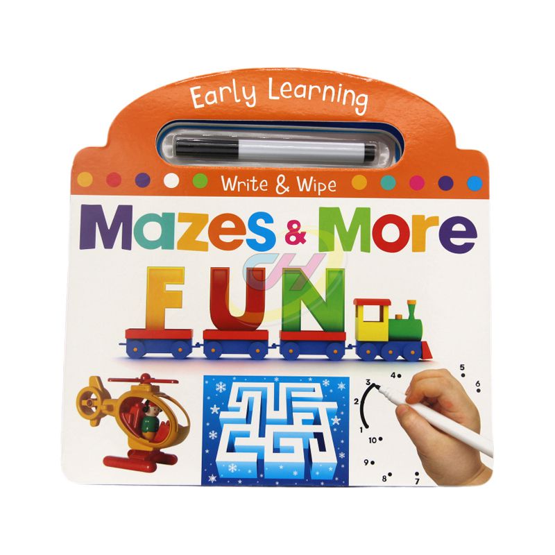 Toddler Early Learning Drawing Book - Reusable Preschool Sketch Pad with Wipe-Clean Pages