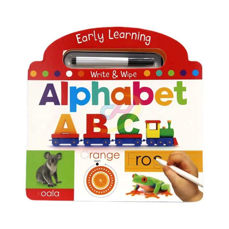 Toddler Early Learning Drawing Book - Reusable Preschool Sketch Pad with Wipe-Clean Pages