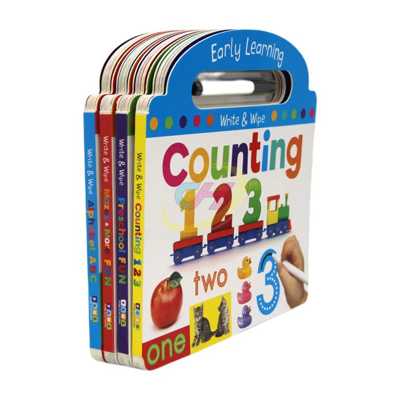 Toddler Early Learning Drawing Book - Reusable Preschool Sketch Pad with Wipe-Clean Pages