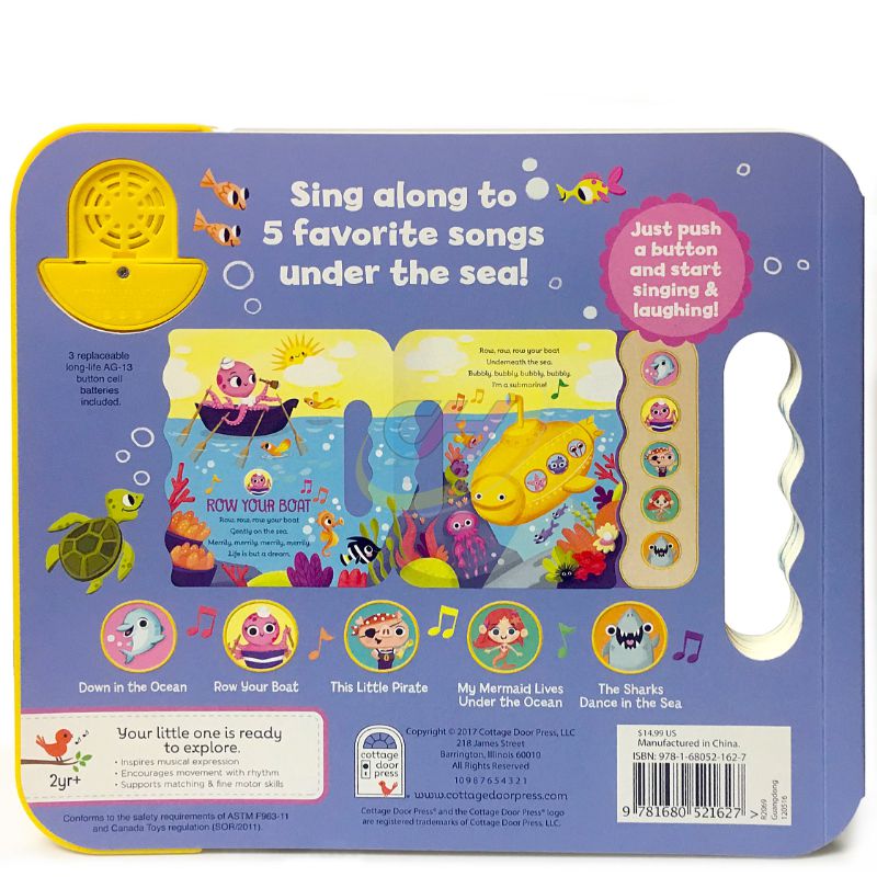 Interactive Musical Board Book for Toddlers – Early Learning Sound, Child-Safe Sound Buttons