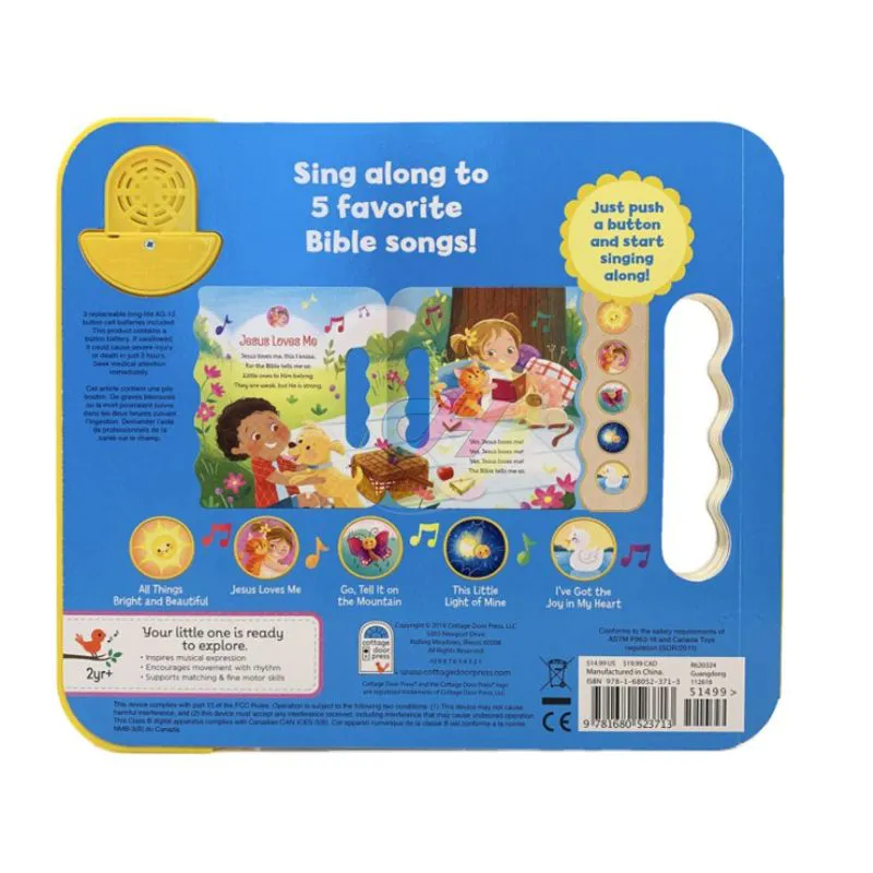 Interactive Musical Board Book for Toddlers – Early Learning Sound, Child-Safe Sound Buttons