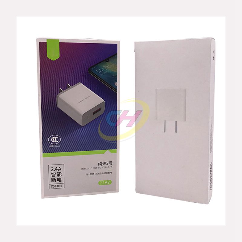Custom Box with PVC Window, Inner Liner & Hanging Tabs  – Display Packaging for Data cable & headphones