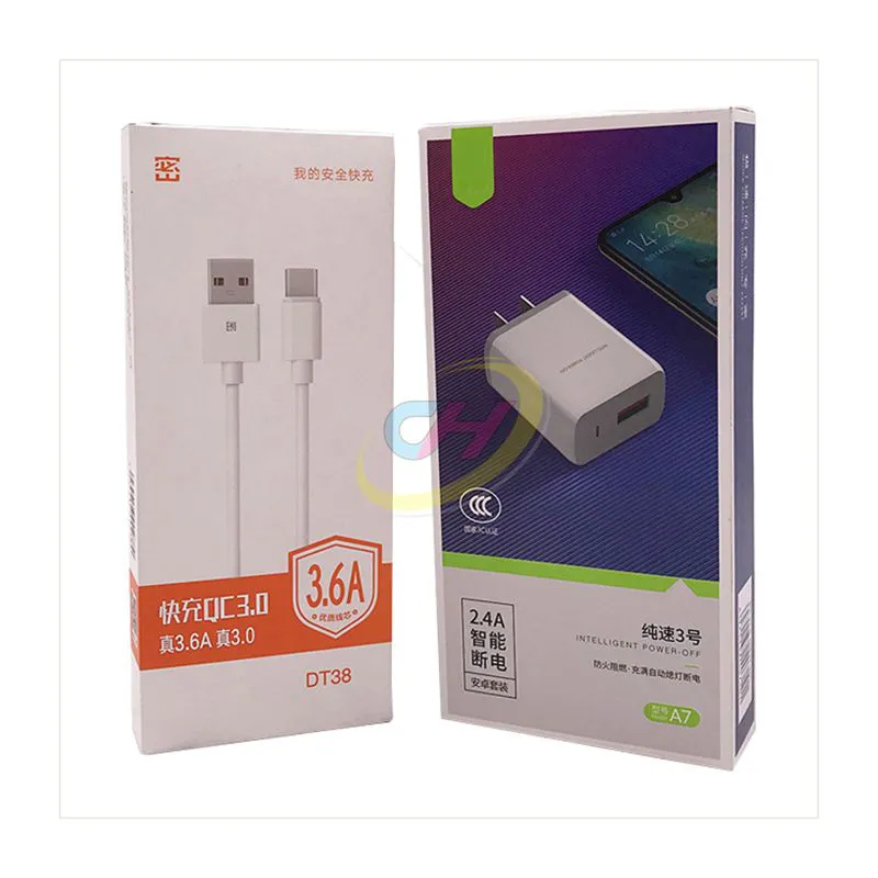 Custom Box with PVC Window, Inner Liner & Hanging Tabs  – Display Packaging for Data cable & headphones