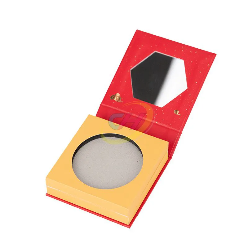 Embroidery foil stamping High-end Makeup Box with Mirror