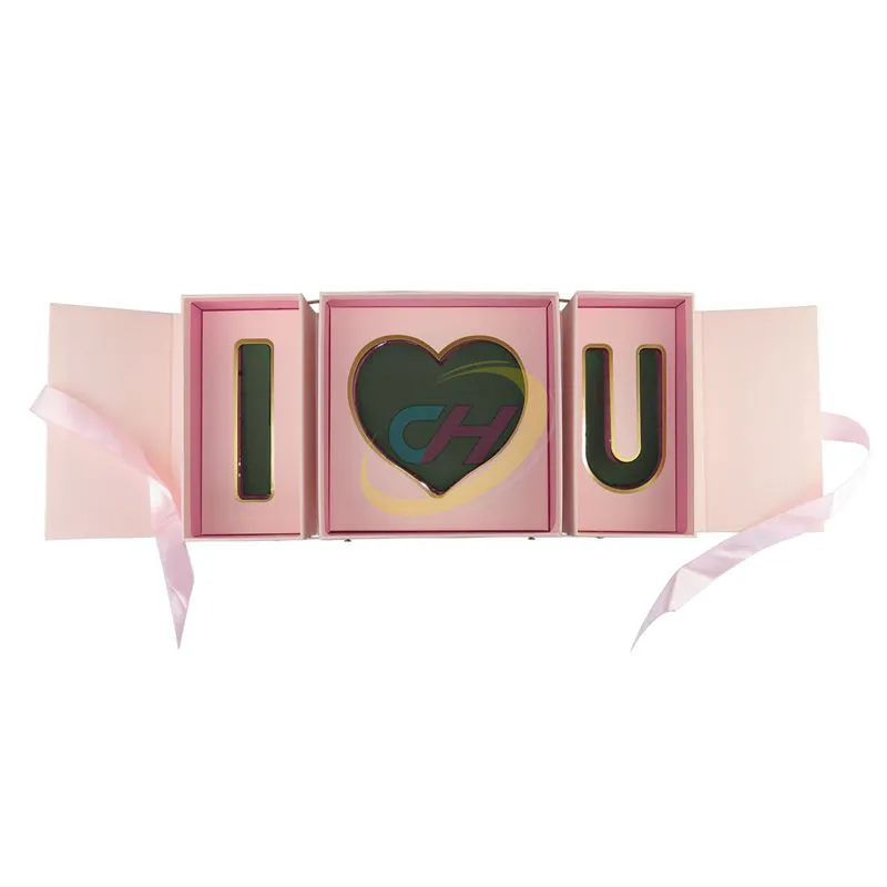 Pink Wedding Confession Keepsake Box – Elegant Proposal & Anniversary Gift Packaging with Customizable Inserts