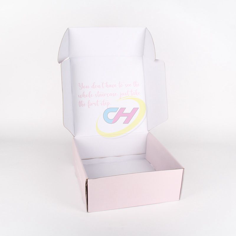 Pink Corrugated Paper Makeup Shipping Mailer Box – Eco-Friendly Cosmetic Packaging for Brands, Ecommerce & Gift Sets