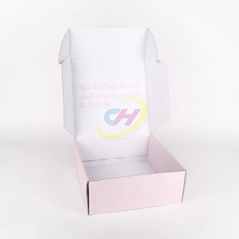 Pink Corrugated Paper Makeup Shipping Mailer Box – Eco-Friendly Cosmetic Packaging for Brands, Ecommerce & Gift Sets