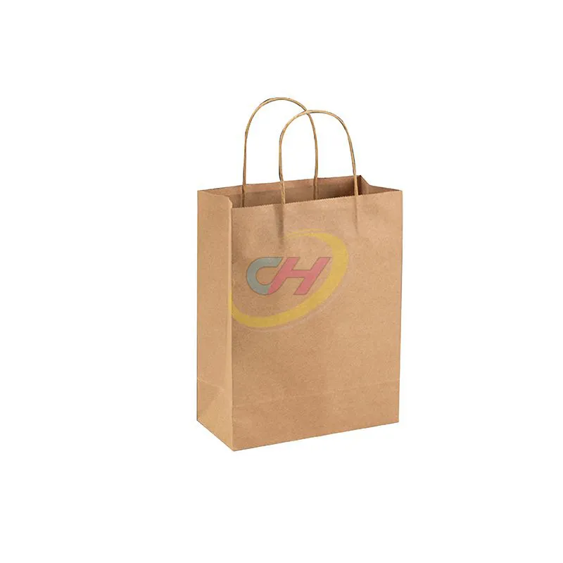 Solid Color Simple Eco-Friendly Paper Shopping Bags – Customizable Recyclable Carry Bags for Retail, Groceries & Brand Promotions