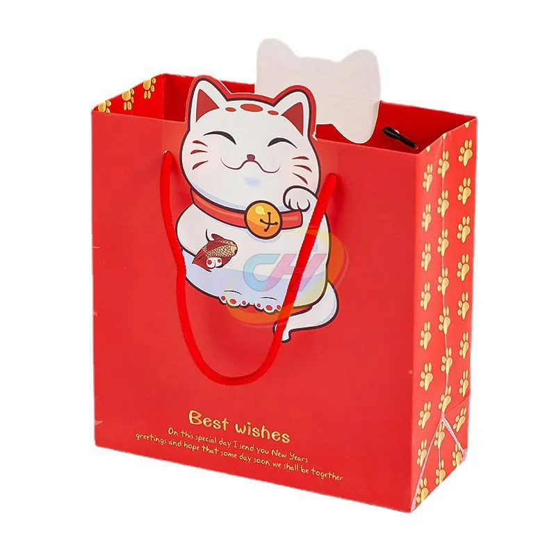Custom Cartoon Design Paper Bags – Eco-Friendly Kids Party Favors, Retail Gift Packaging & Reusable Shopping Totes