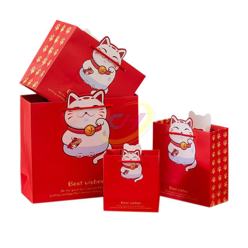 Custom Cartoon Design Paper Bags – Eco-Friendly Kids Party Favors, Retail Gift Packaging & Reusable Shopping Totes