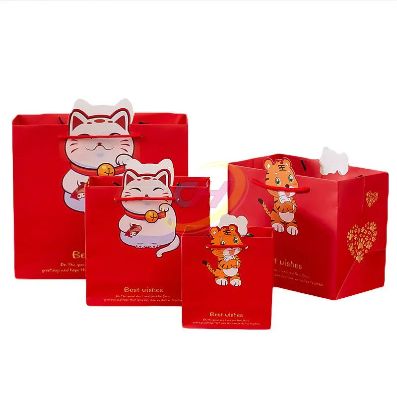Custom Cartoon Design Paper Bags – Eco-Friendly Kids Party Favors, Retail Gift Packaging & Reusable Shopping Totes