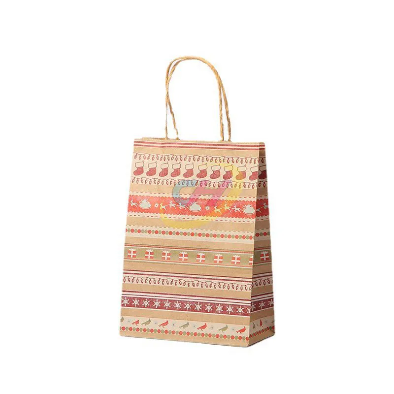Custom Christmas Paper Gift Bags – Eco-Friendly Holiday Packaging with Festive Designs for Retail, Parties & Brand Promotions