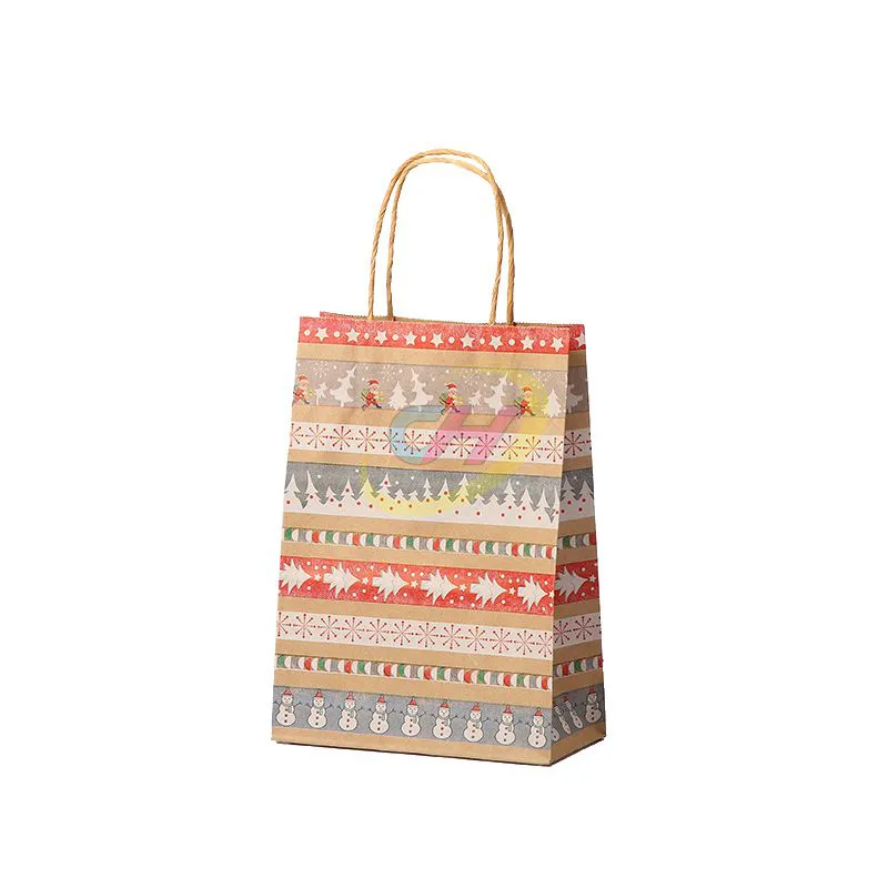 Custom Christmas Paper Gift Bags – Eco-Friendly Holiday Packaging with Festive Designs for Retail, Parties & Brand Promotions