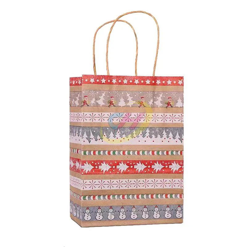 Custom Christmas Paper Gift Bags – Eco-Friendly Holiday Packaging with Festive Designs for Retail, Parties & Brand Promotions