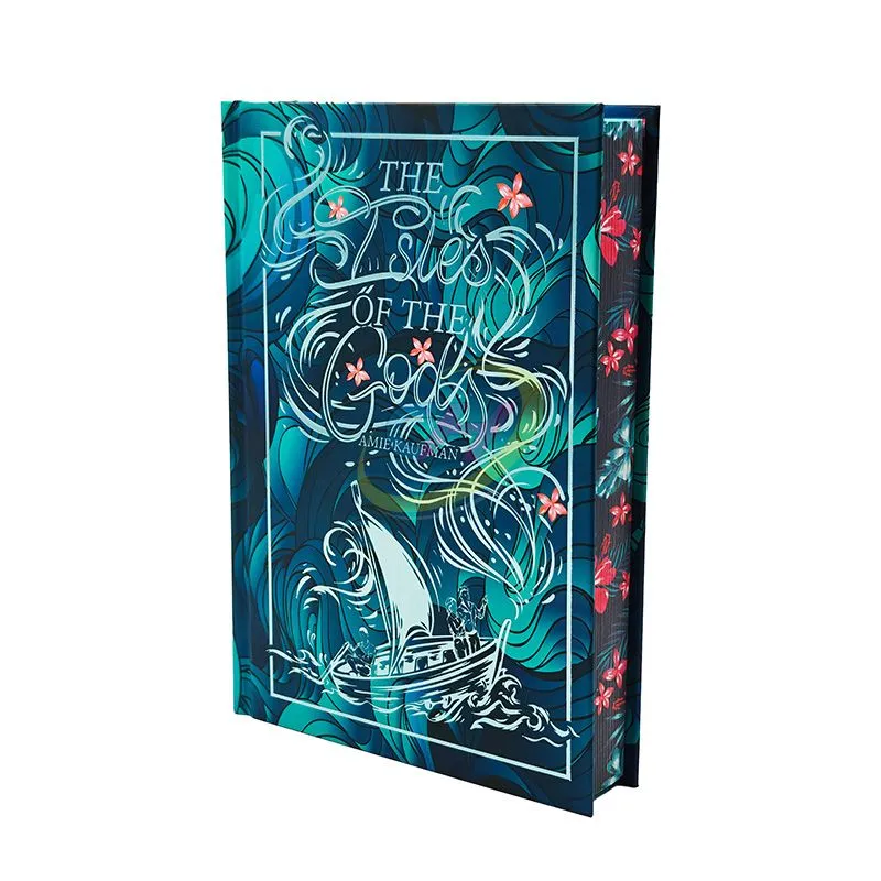 Hardcover novel with hot stamping, concave color, edge spray color