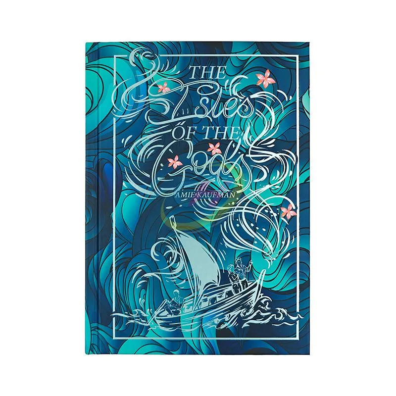 Hardcover novel with hot stamping, concave color, edge spray color