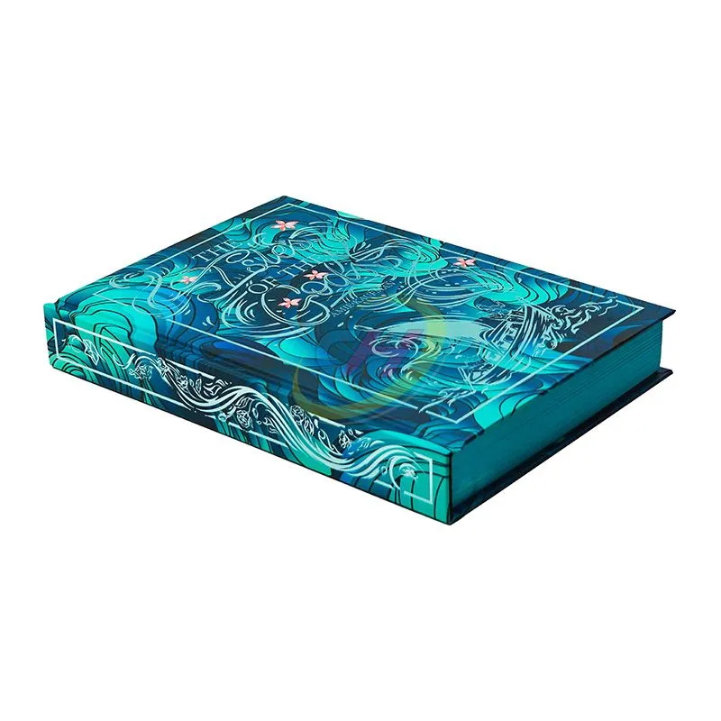 Hardcover novel with hot stamping, concave color, edge spray color
