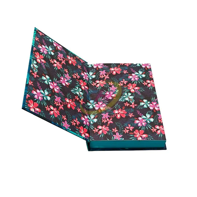 Hardcover novel with hot stamping, concave color, edge spray color