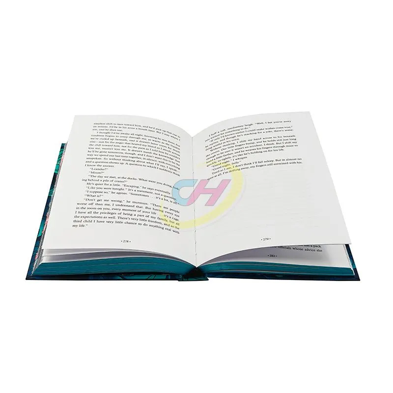 Hardcover novel with hot stamping, concave color, edge spray color