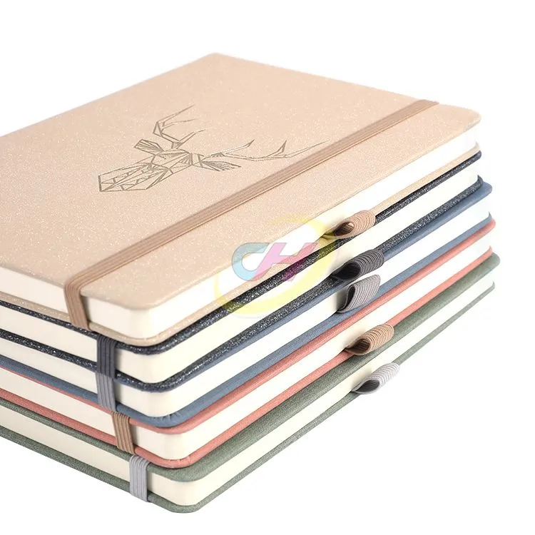 Linen - Textured PU Notebook with Foil Embossed