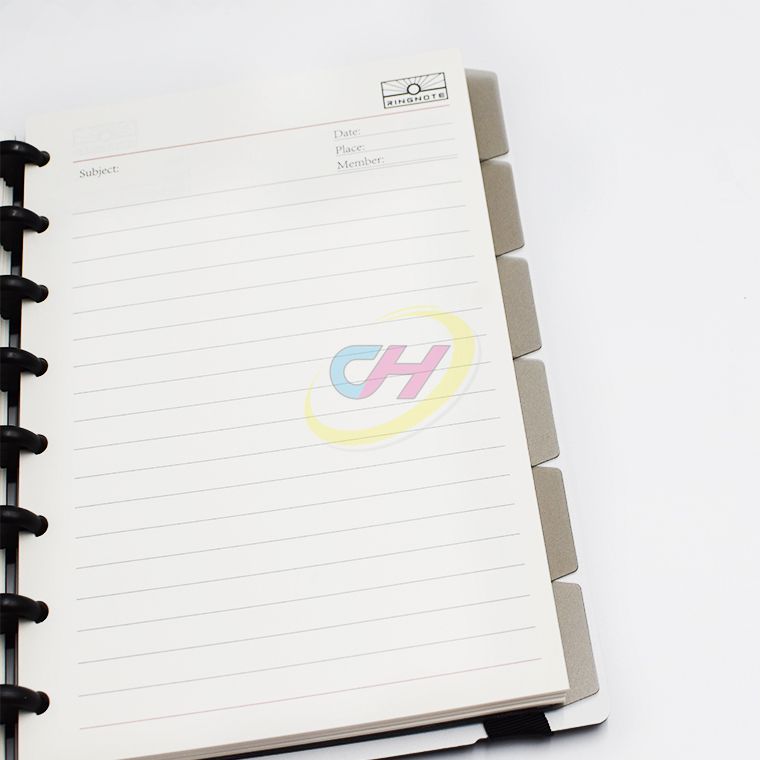 Sleek Black Disc Planner - Pu Leather Cover