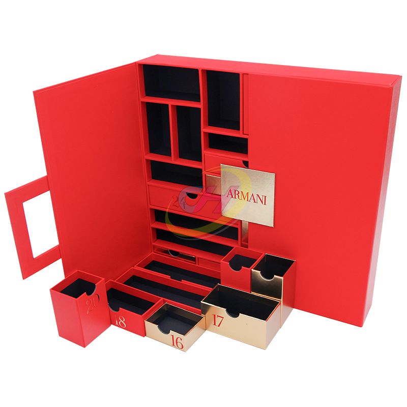 Luxury Red Advent Calendar Gift Box - Eco - Friendly, Factory - Direct Premium Holiday Countdown