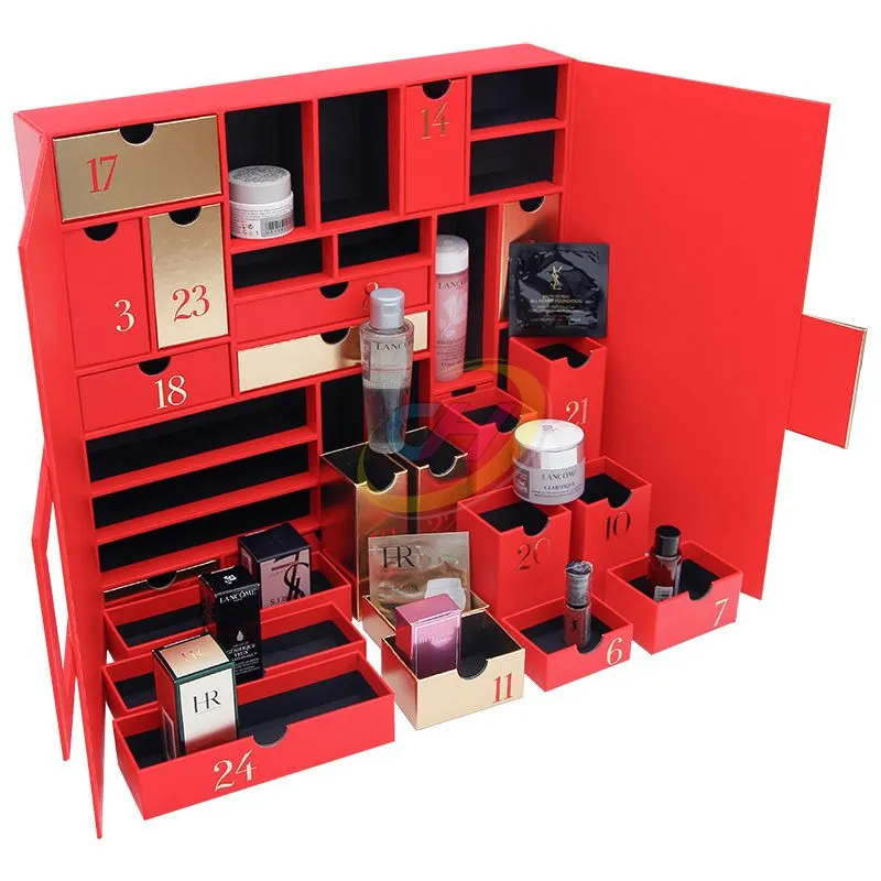 Luxury Red Advent Calendar Gift Box - Eco - Friendly, Factory - Direct Premium Holiday Countdown