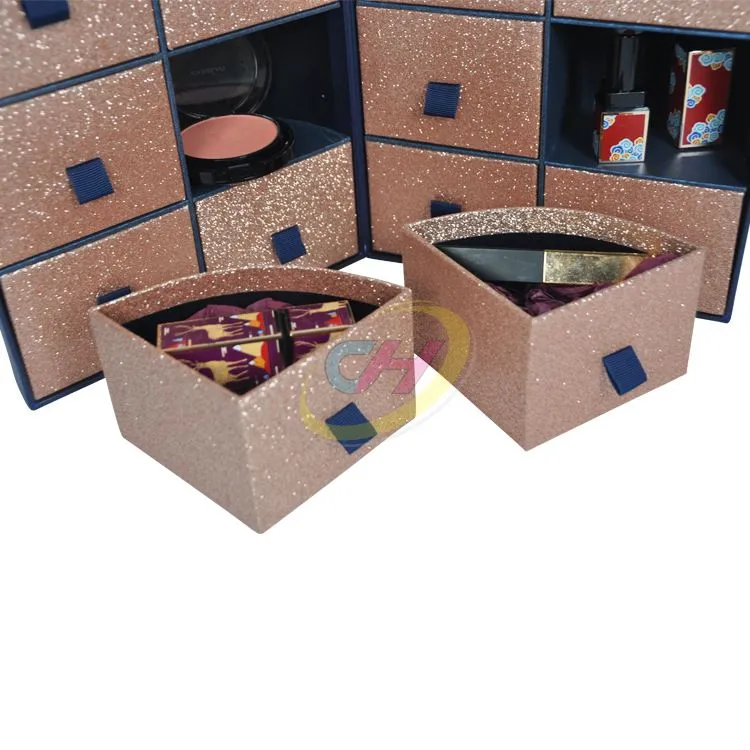 Glamorous Glitter Advent Calendar Box: Festive Countdown Treasure Chest