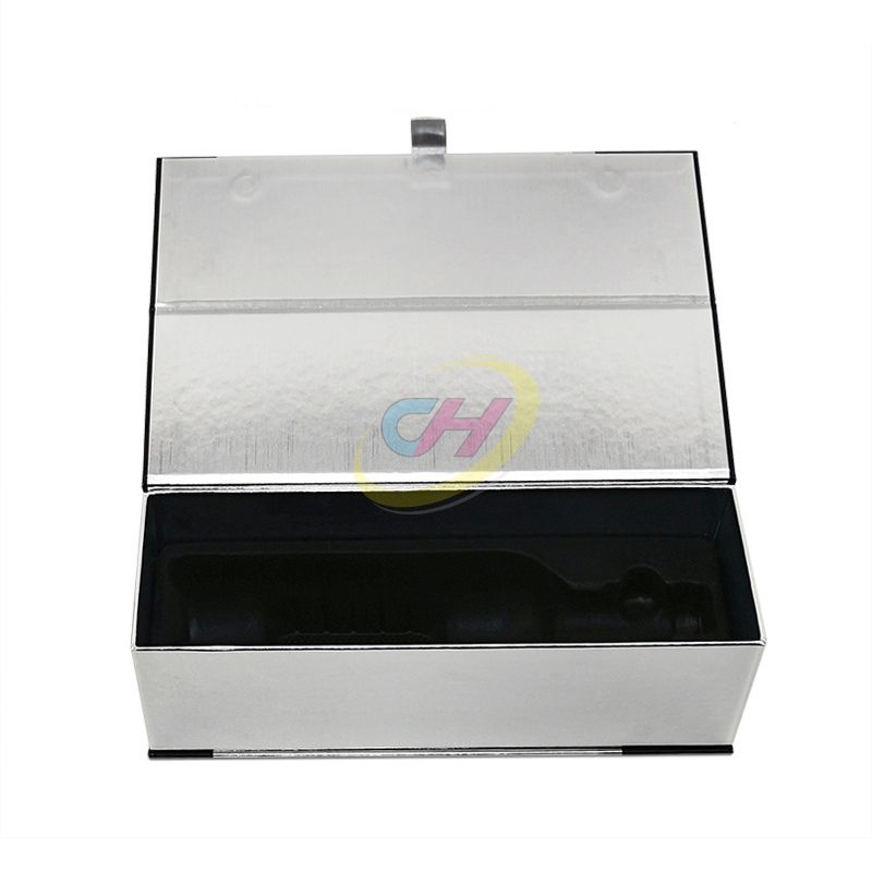 Sleek Silver Custom Wine Box: Elevate Wine Gifting & Storage