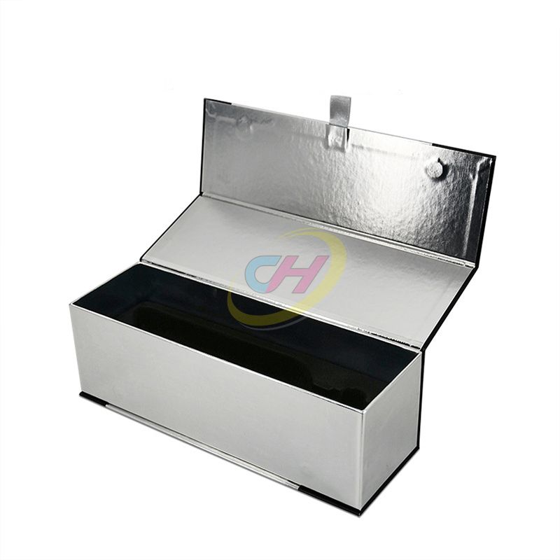 Sleek Silver Custom Wine Box: Elevate Wine Gifting & Storage