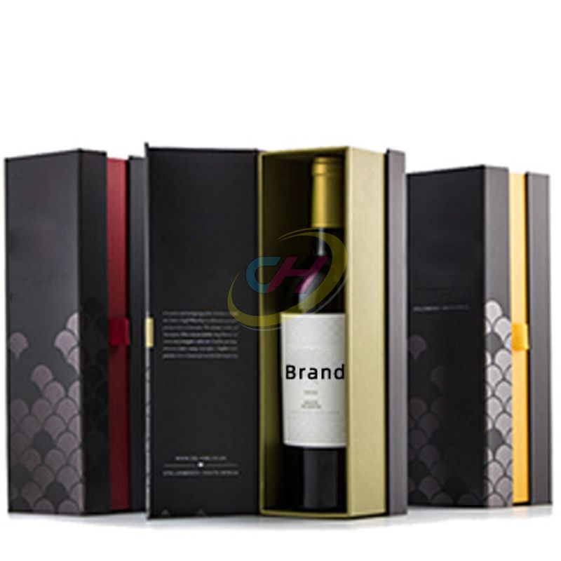 Sleek Contrast Wine Gift Box: Elevate Your Brand’s Luxury Presentation