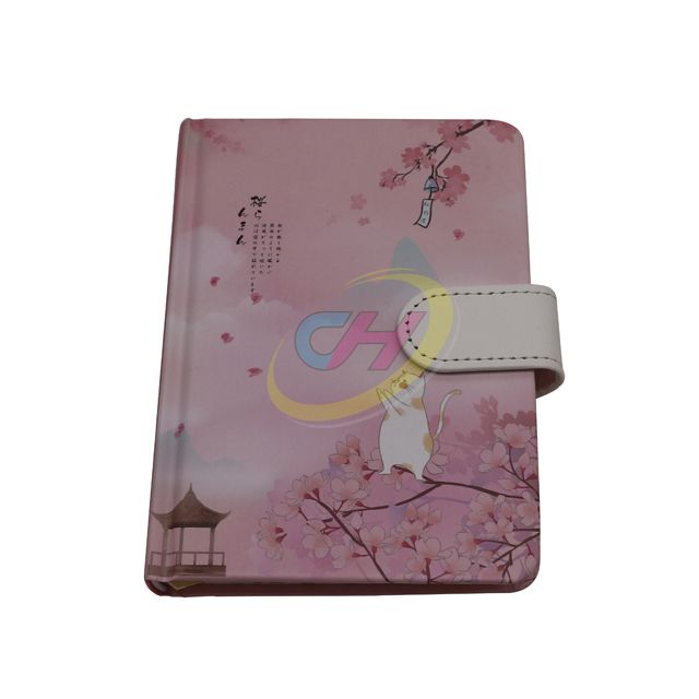 Cherry Blossom & Cat PU Hardcover Journal – Ideal for Writing, Gifting & Collection