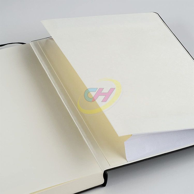 Teal & White Striped Linen Hardcover Notebook - Premium Journal for Writing & Customization