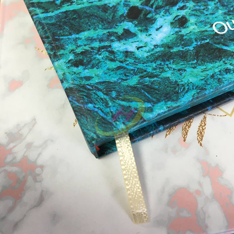 Marble Pattern Hardcover Journal with Inspirational Quote - Fashion Notes Notebook