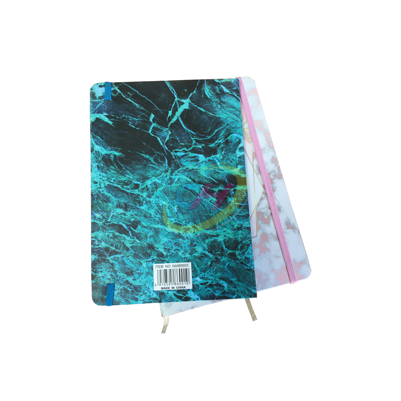 Marble Pattern Hardcover Journal with Inspirational Quote - Fashion Notes Notebook