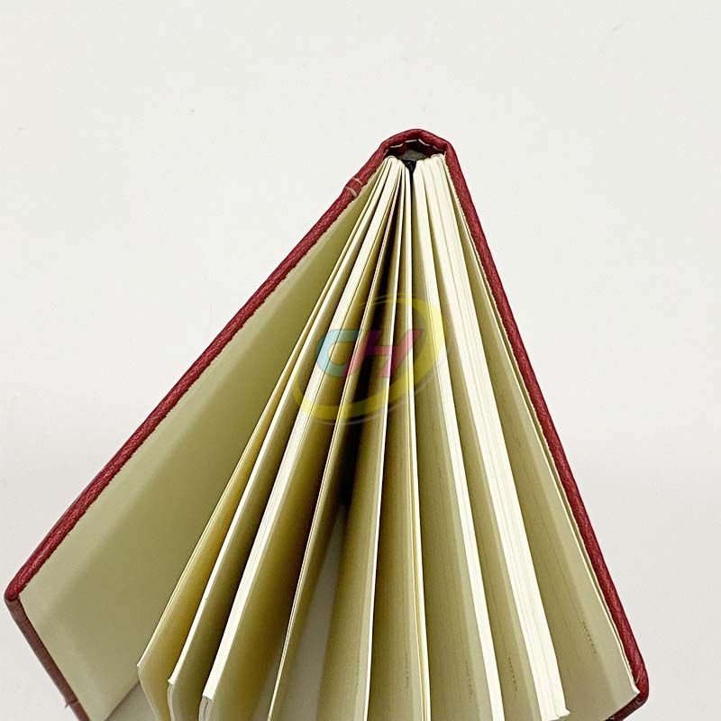 Luxury Red PU Leatherette Hardcover Notebook