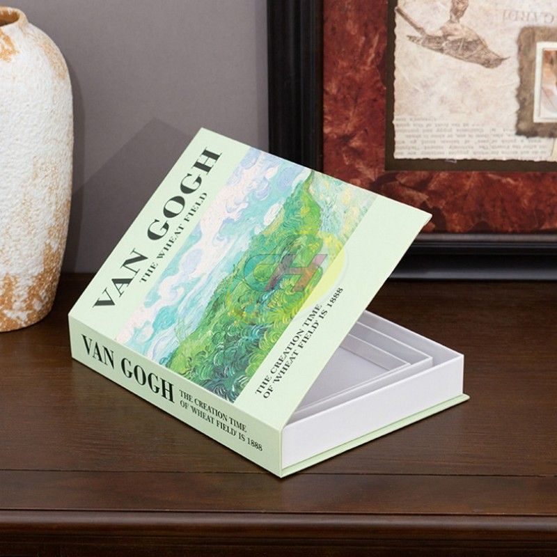 Custom Van Gogh - Inspired Decorative Book Box: Artful Storage with Personalized Elegance