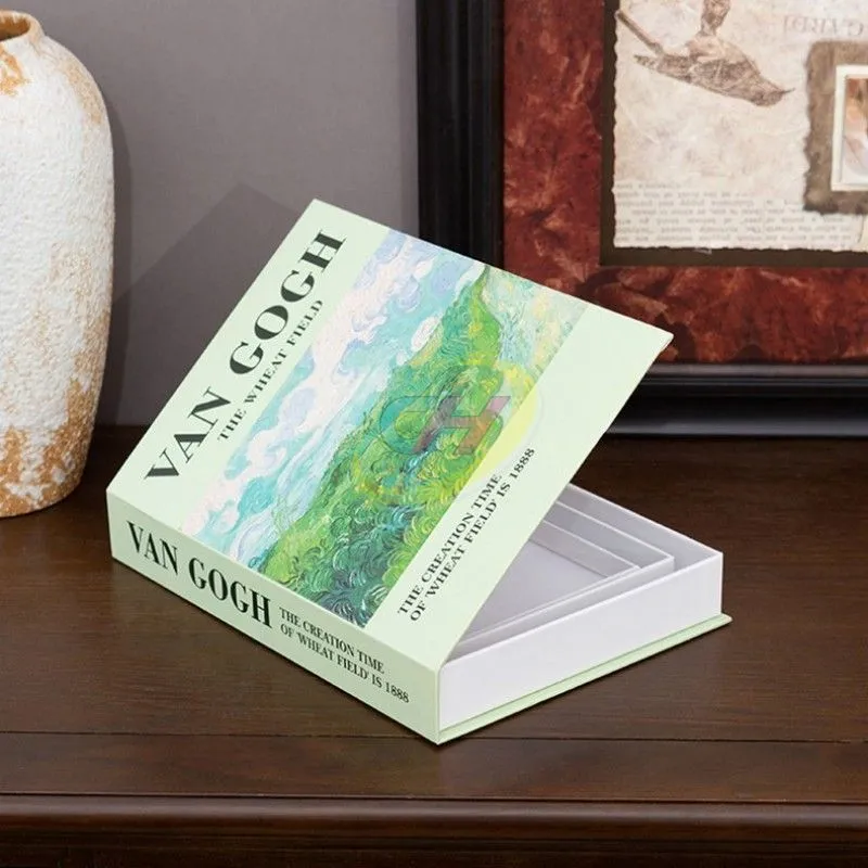 Custom Van Gogh - Inspired Decorative Book Box: Artful Storage with Personalized Elegance