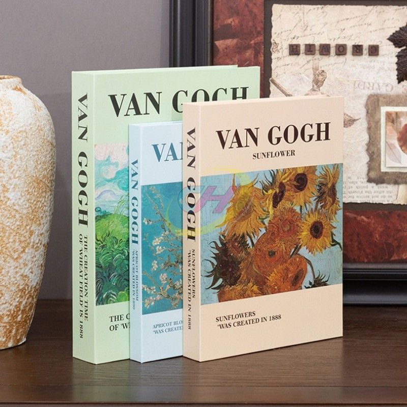 Custom Van Gogh - Inspired Decorative Book Box: Artful Storage with Personalized Elegance