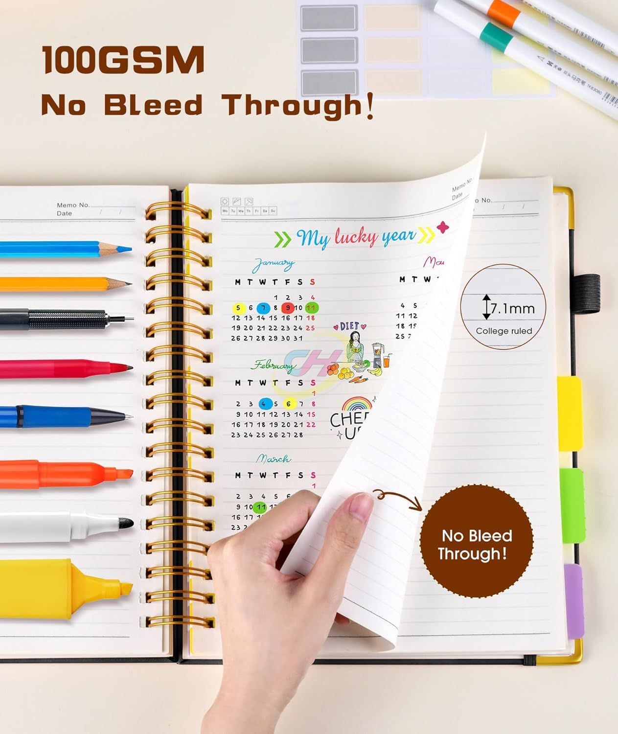 PU spiral notebook printing service