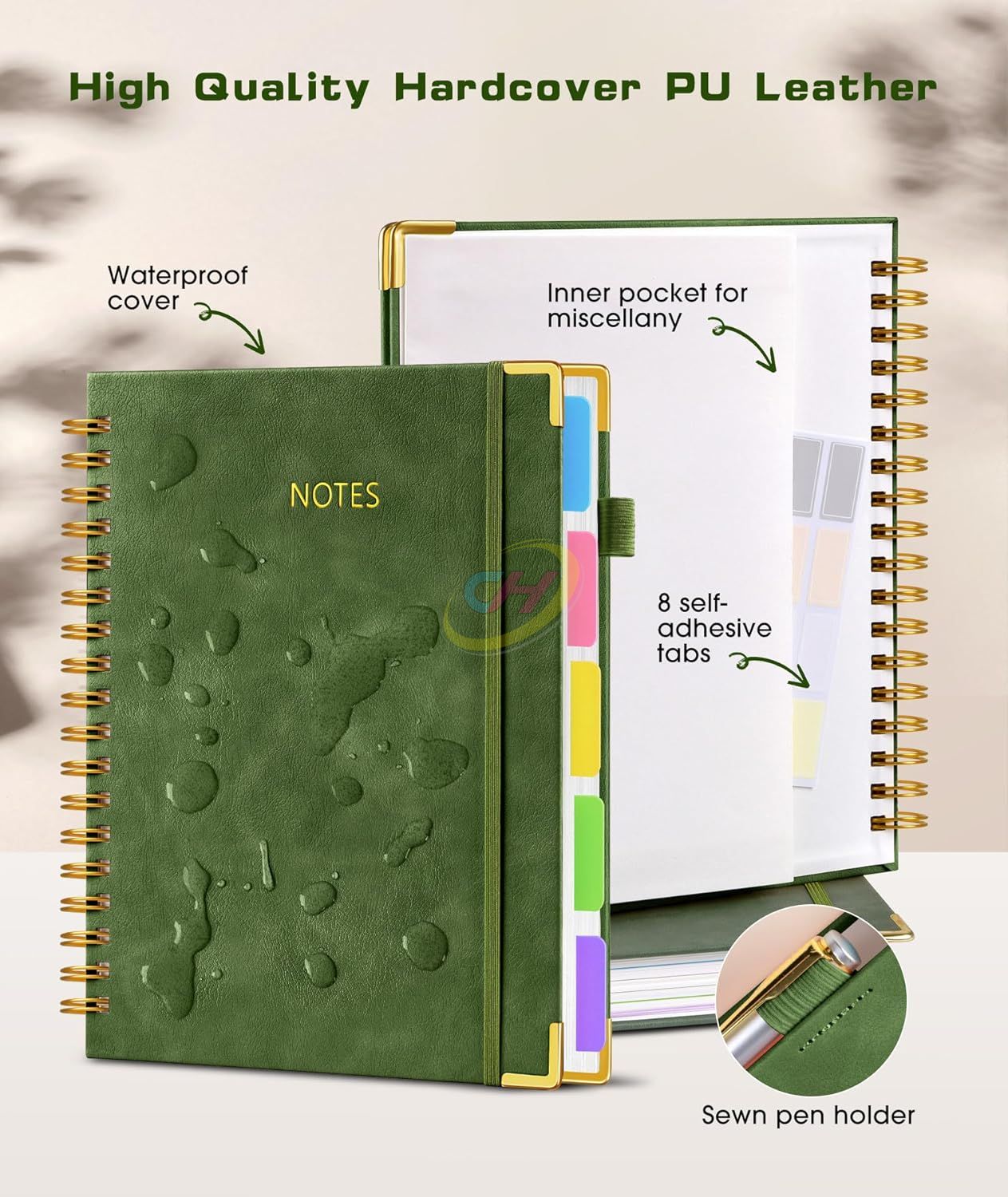 PU spiral notebook printing service