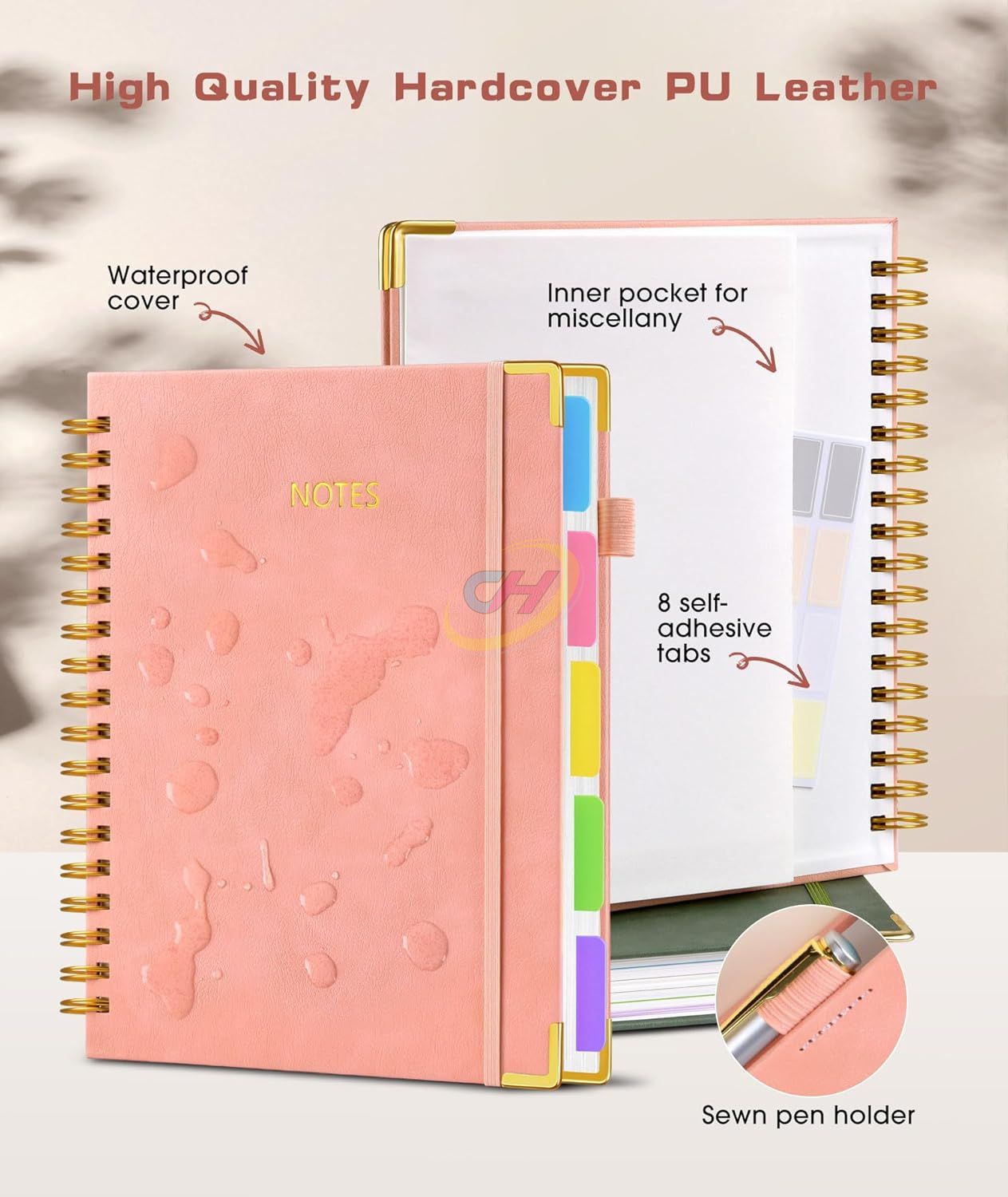 PU spiral notebook printing service